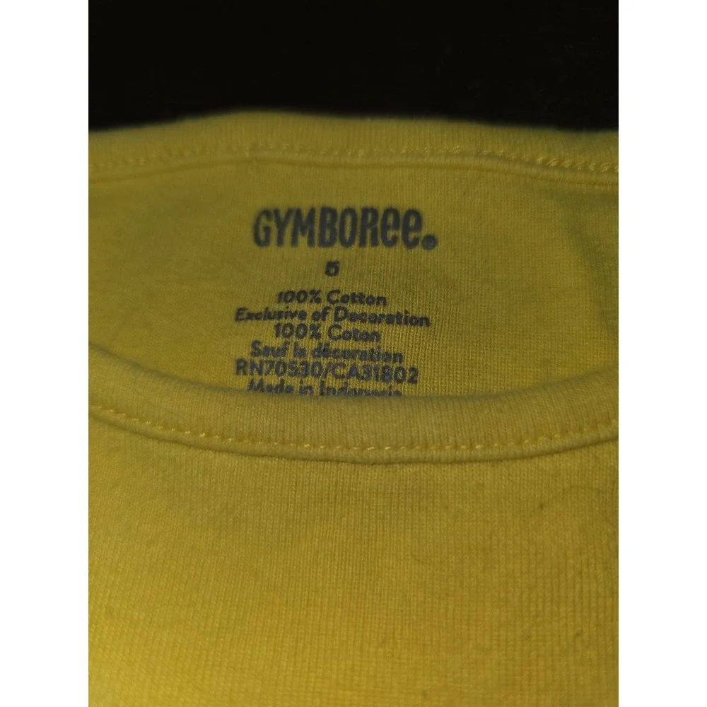 Gymboree yellow and black butterfly top and shorts size 5